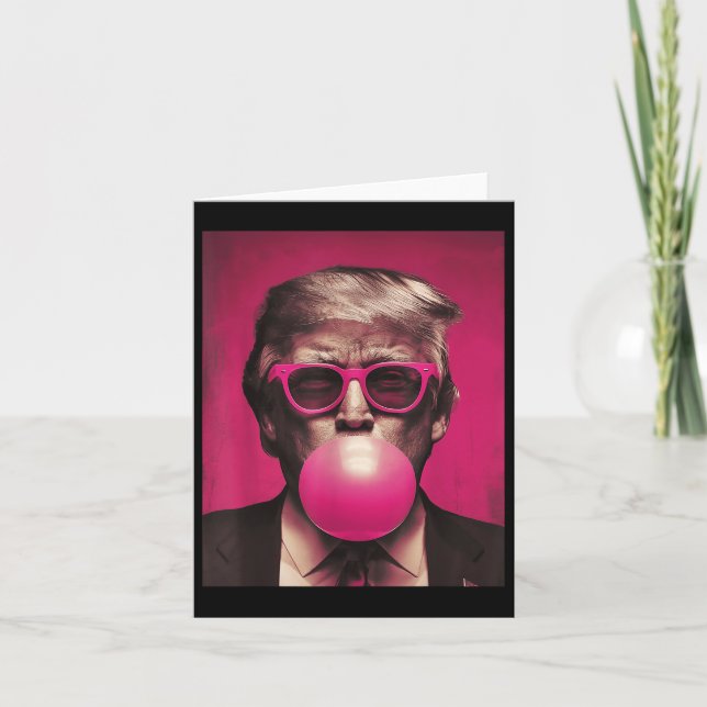 Pink Sungles Trump Bubble Gum Karte (Vorderseite)