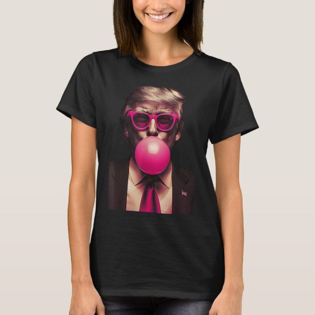 Pink Sungles Trump Bubble Gum Shirt 2024 Vote Pres (Vorderseite)