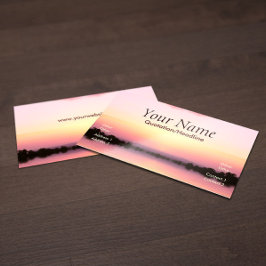 Pink Sunset Business Card Visitenkarte