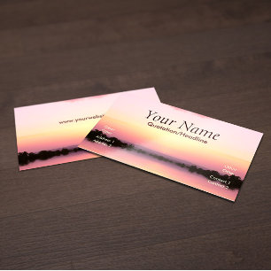 Pink Sunset Business Card Visitenkarte