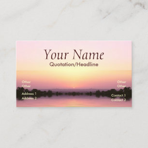 Pink Sunset Business Card Visitenkarte