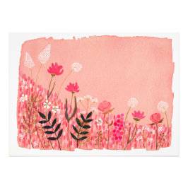 Pink Sunset Dreamscape Garden Landschaft Szene Fotodruck