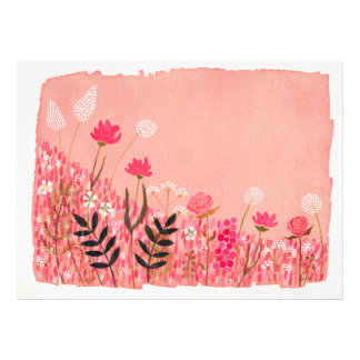 Pink Sunset Dreamscape Garden Landschaft Szene Fotodruck