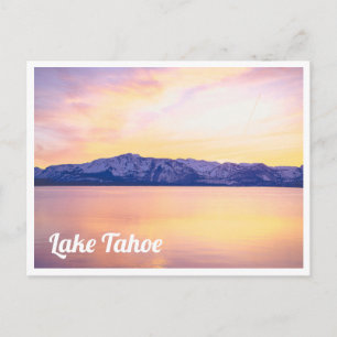 Pink Sunset Over Mount Tallac Lake Tahoe Postkarte