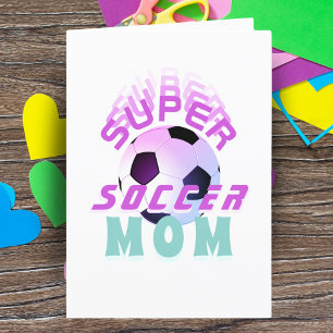 Pink Super Soccer Mama Sport Mutter Muttertag Karte