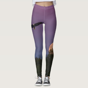 Pink Supermoon Eagle Leggings
