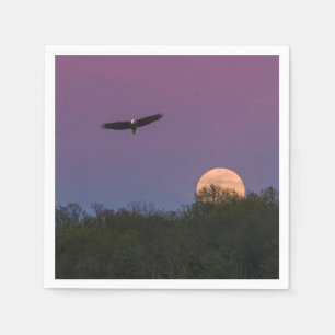 Pink Supermoon Eagle Serviette