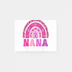 Pink Support squad Nana Brustkrebs Ribbon Rainb Post-it Klebezettel