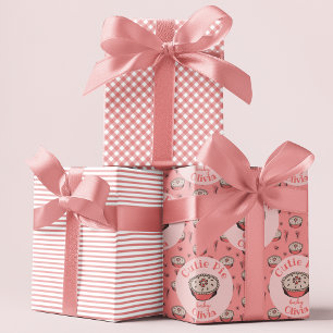 Pink Süsse Pie Baby Girl Geschenkpapier Set