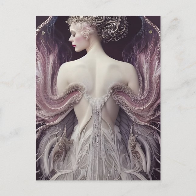 Pink Swan Princess Postkarte (Vorderseite)