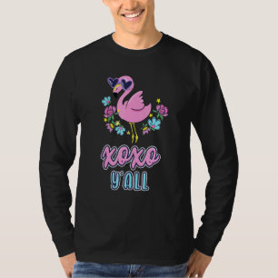 Pink Swan XOXO Yall Hugs and Kisses Swan Kiss T-Shirt