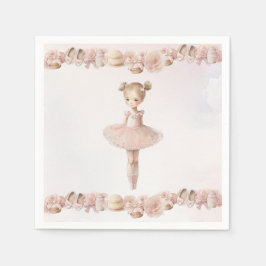 Pink Sweet Ballerina Napkins Serviette
