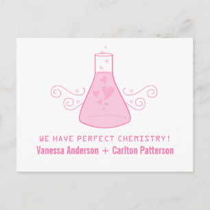 Pink Sweet Chemie Save the Date Postkarte