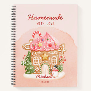 Pink Sweet Gingerbrot House Hausmeisterschaften mi Notizbuch