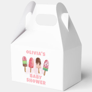 Pink Sweet Ice Cream Popcicle Baby Dusche Geschenkschachtel