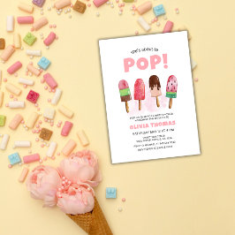 Pink Sweet Ice Cream zum Pop Kinderdusche bereit Einladung