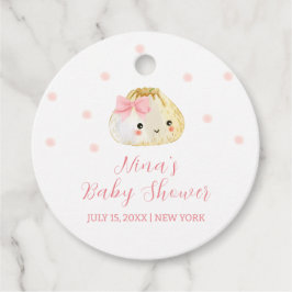 Pink Sweet Little Dumpling Girl Babydusche Geschenkanhänger