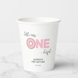 Pink Sweet Little MIs 1. Geburtstag Pappbecher