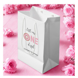 Pink Sweet Little MIss 1st Birthday  Mittlere Geschenktüte