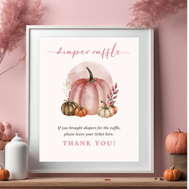 Pink Sweet Pumpkin Baby Dusche Windelwanne Windelw Poster (Von Creator hochgeladen)