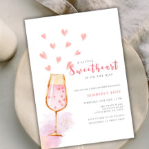 Pink Sweetheart Champagne Valentines Baby Dusche