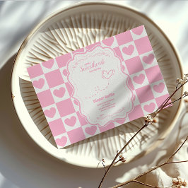 Pink Sweetheart Valentine's Day Diapper Raffle Begleitkarte