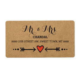 Pink Sweethearts & Arrows Rustic - Mr. & Mrs.