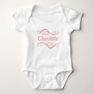 Pink Swirl Charlotte Baby Strampler