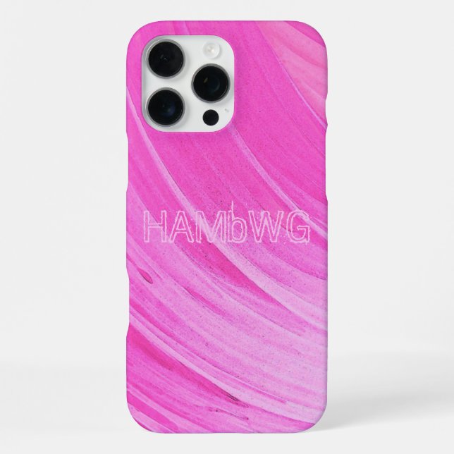 Pink Swirl HAMbWG Handy Case iPhone Hülle (Rückseite)