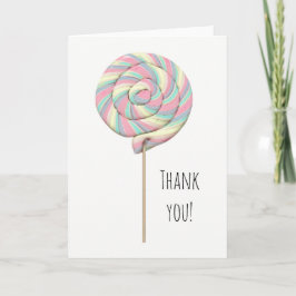 Pink Swirl Lollipop Grußkarte Karte