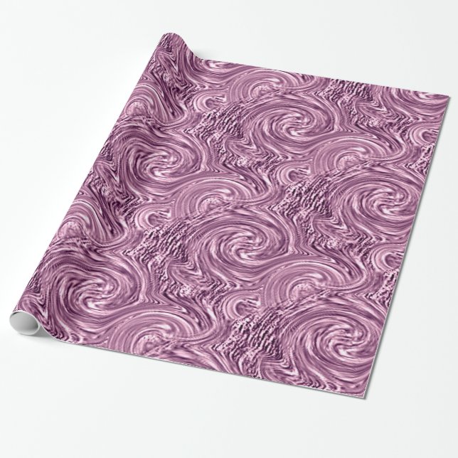 Pink Swirl Wrapping Paper Geschenkpapier (Ungerollt)
