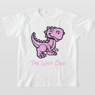 Pink T Rex Dinosaurier Personalisierter Name T-Shirt