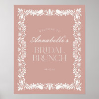 Pink Talavera Tile Fiesta Bridal Brunch Willkommen
