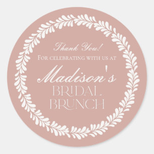 Pink Talavera Tile Spanish Fiesta Bridal Brunch Runder Aufkleber