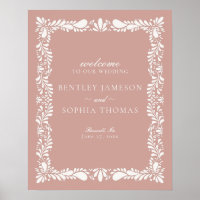 Pink Talavera Tile Spanish Fiesta Wedding Willkomm