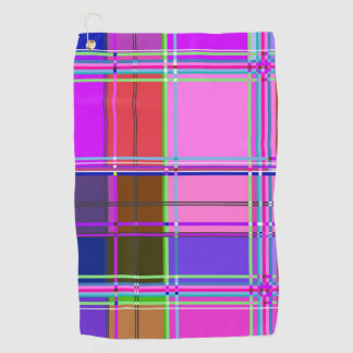 Pink tartan Fabric Pattern Cloth Madras Golfhandtuch