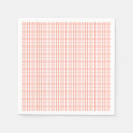 Pink Tartan Paper Napkins Berry Erstes Party Dekor Serviette