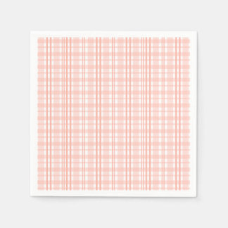 Pink Tartan Paper Napkins Berry Erstes Party Dekor Serviette
