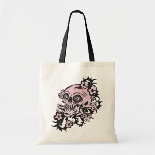 Pink Tattoo Skull Tragetasche
