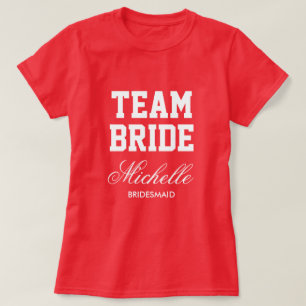 Pink Team Bride Brautparty Fußball Jersey Shirt