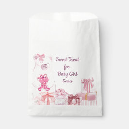 Pink Teddy Bear Baby Shower Favor Bag Geschenktütchen