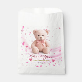 Pink Teddy Bear Baby Shower Favor Bag – Thank You. Geschenktütchen