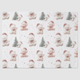 Pink Teddy Bear Christmas Seidenpapier