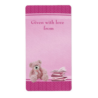 Pink Teddy Bringen Sie ein Buch Baby Dusche Buchze