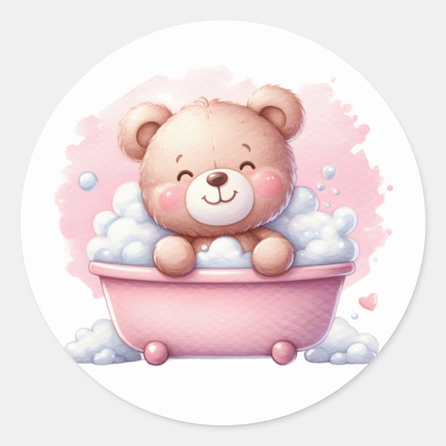 Pink Teddy Stickers (Vorderseite)