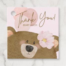 Pink Teddy wir können frühzeitig abwarten Mädchen  Geschenkanhänger