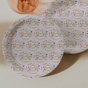 Pink Tee Party Brautparty Pappteller