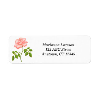 Pink Tee Rose Adressenmarken