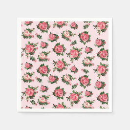 Pink Tee Rose Papier Napkins Serviette