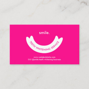 Pink Teeth Whitening Service Minimal Oral Care Visitenkarte